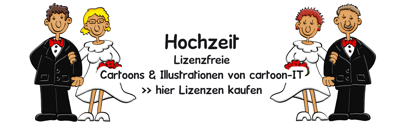 Lizenzfreie Cartoons Hochzeit